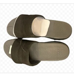 UGG UNION SLIDE MENS NIB BLACK SIZE 12 SUEDE